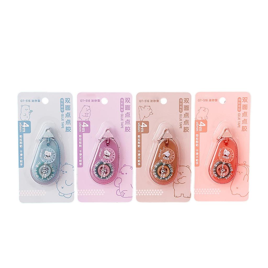 Dot Roller Adhesive Tape With Correction Tape Dispenser Portable Double Sided Glue Tape For Journaling