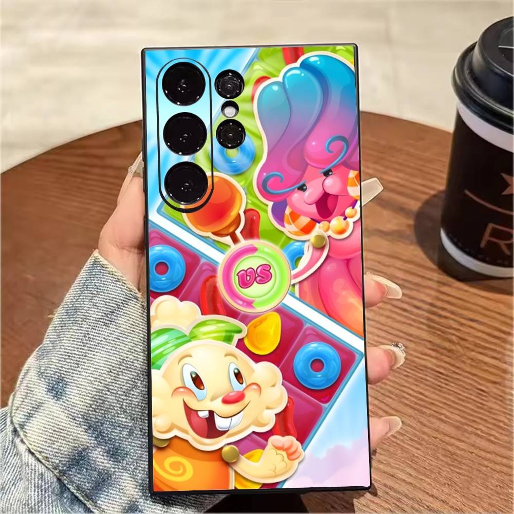 CCS Game C-Candy C-Crush Parinting Phone Case For Samsung S25,S24,S21,S22,S23,S20,Ultra,S26,Plus,Fe,Note,5G Black Cover