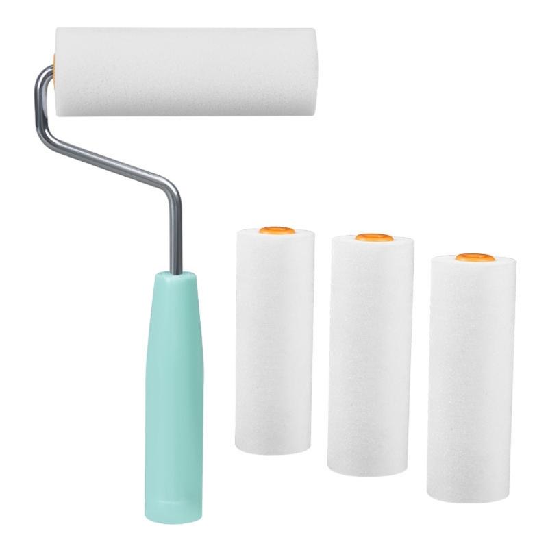 9pcs Mini Foam Roller Set Water Bases Paint Roller Detail Painting Roller Tool for Home Improvement & Craft Projects
