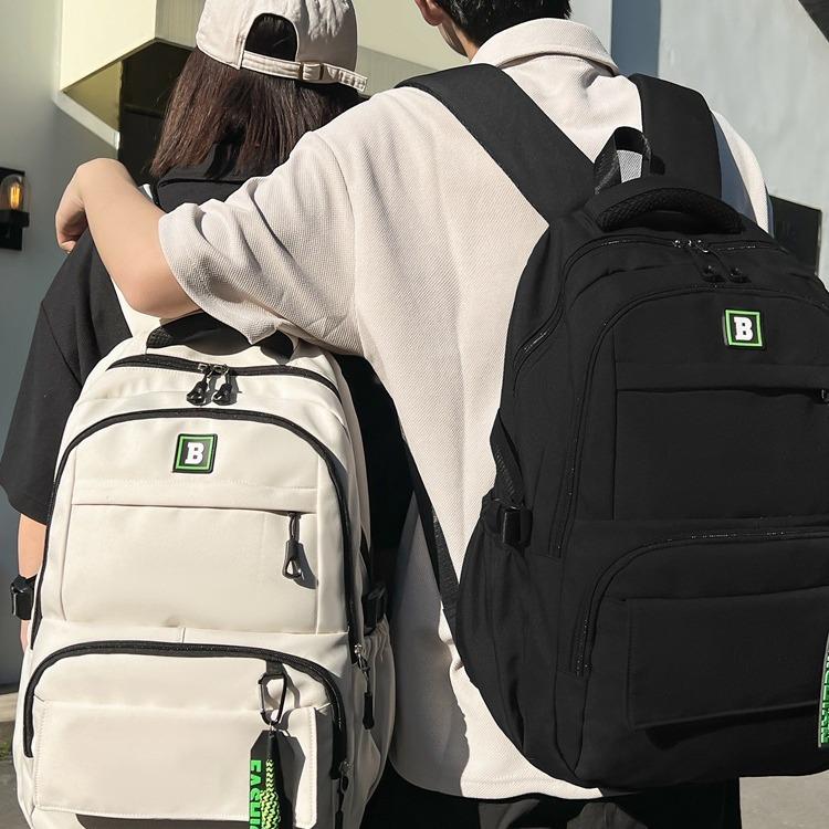 New college student oversized capacity backpack fashionable versatile men's and women's same casual class backpack