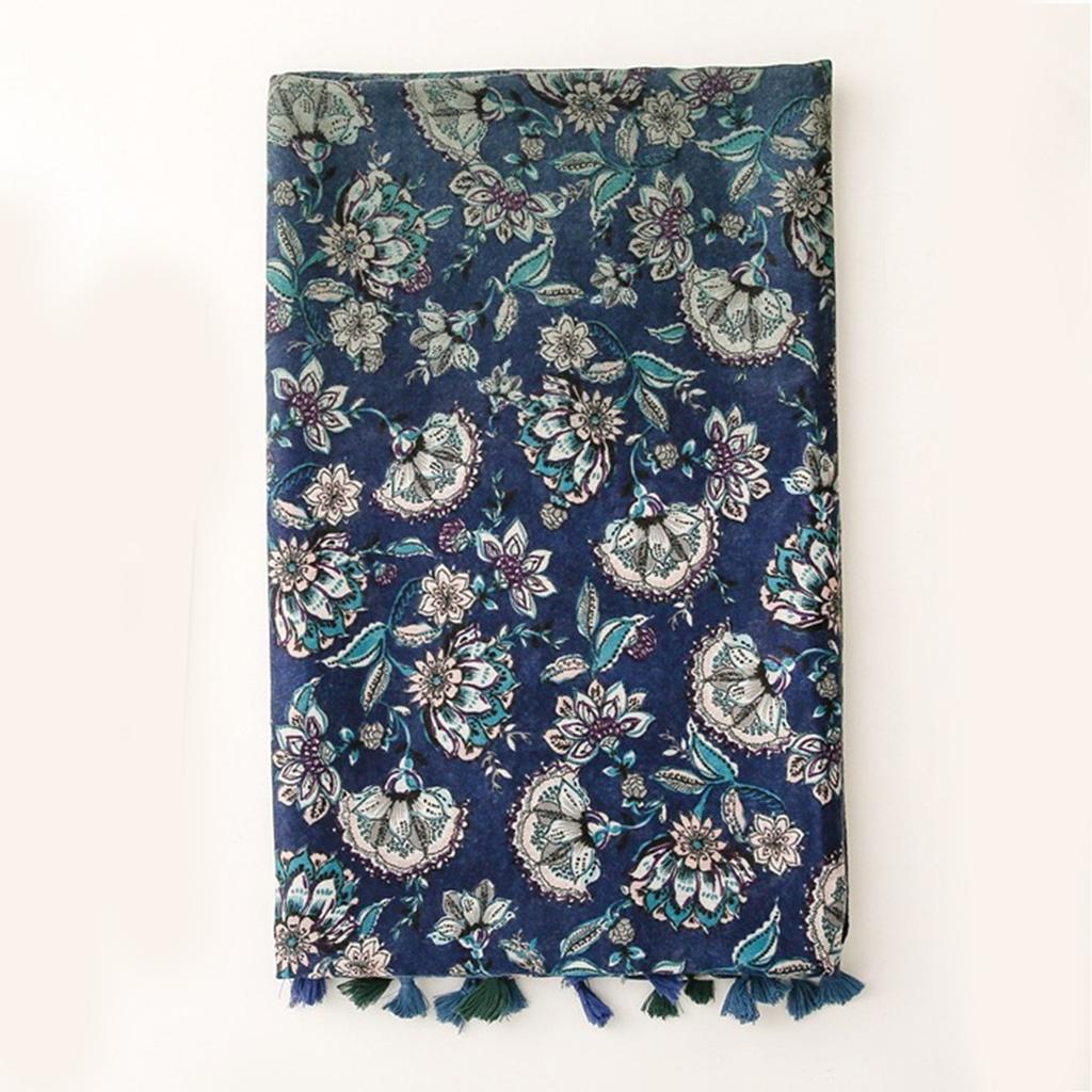 Fashion 180 * 85cm Warm Bandanna New Print Muslim Headscarf, Female Style Windproof Beach Towel, The Four Seasons Tassels Shawls