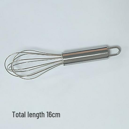 Stainless Steel Semi-Automatic Whisk Set - Manual Thickened and Mini Silicone Whisks