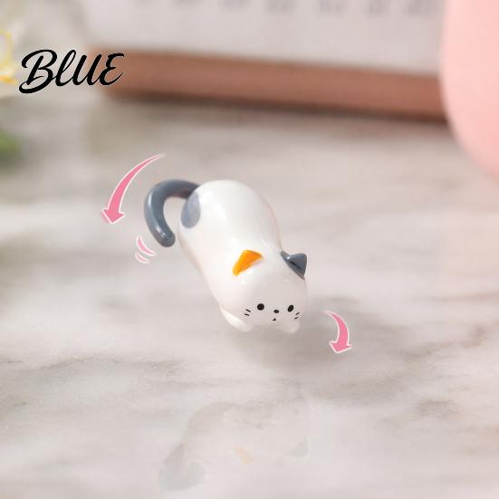 Children Cat Toy 1/3Pcs Wind-up Rolling Toy Stress Anxiety Relief Kitten for Interactive Desk Decoration Clockwork Animal Kids Adults Mini