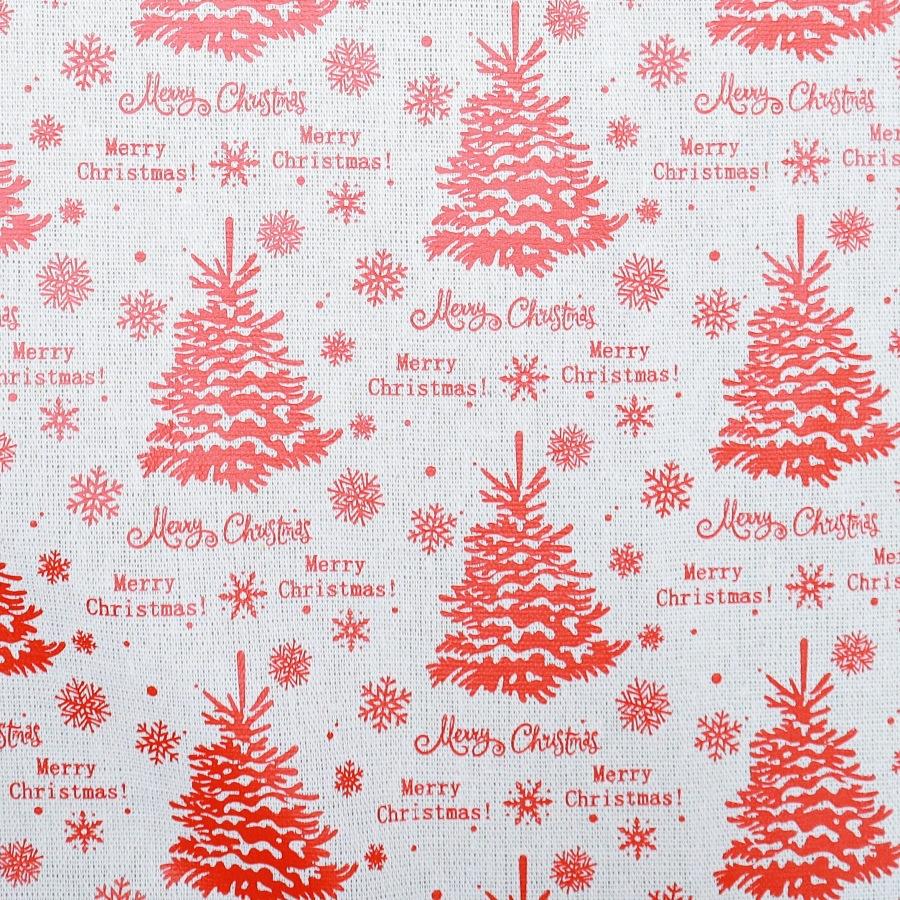 

Штампованная Рождественская елка, поликоттоновая скатерть для праздничного ужина, рождественской вечеринки, украшения скатерти 28x275cm красный