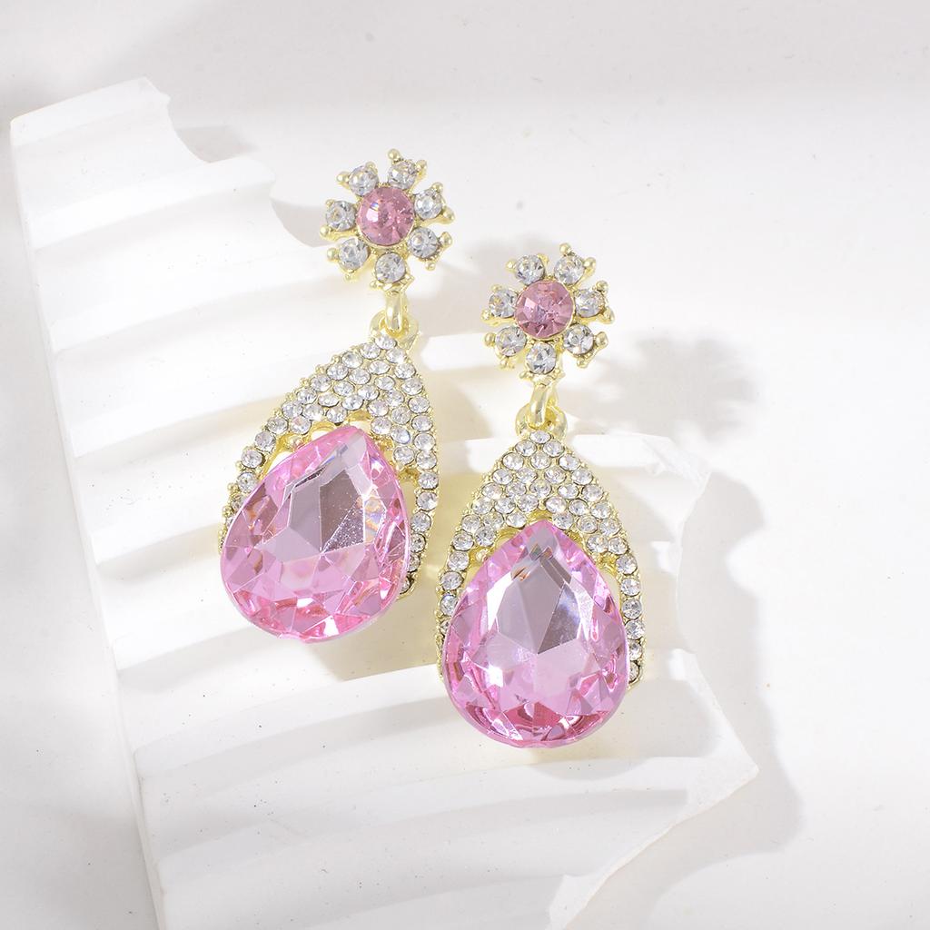 Vintage Luxury Waterdrop Dangle Earrings Fashionable Evening Party Accessories Elegant Drop Earrings For Formal Gowns