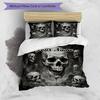3PC Custom Name Skulls Dark Forest Bedding Set Duvet Cover Closure Includes 1 Duvet Cover & 2 Pillowcases for Bedroom