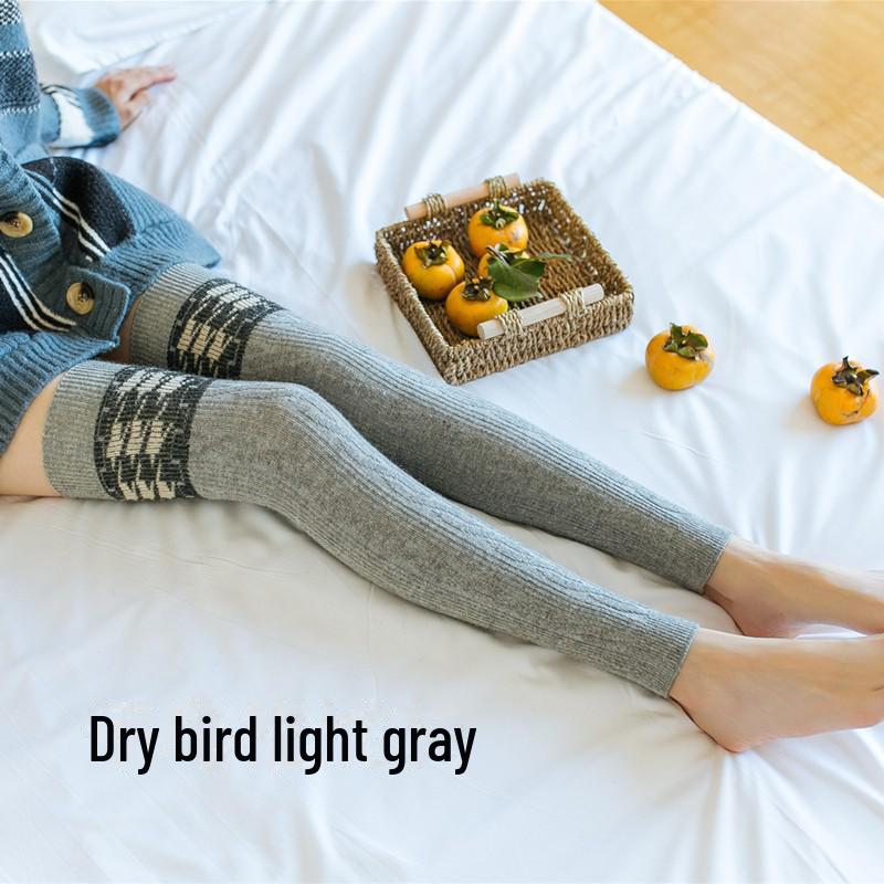 Chaussettes chaudes en laine pour femmes japonaises, longueur genou, pour l'automne et l'hiver