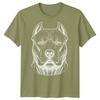 Pitbull Dog Animals Unisexs TShirt Engraving Style Graphic Tee