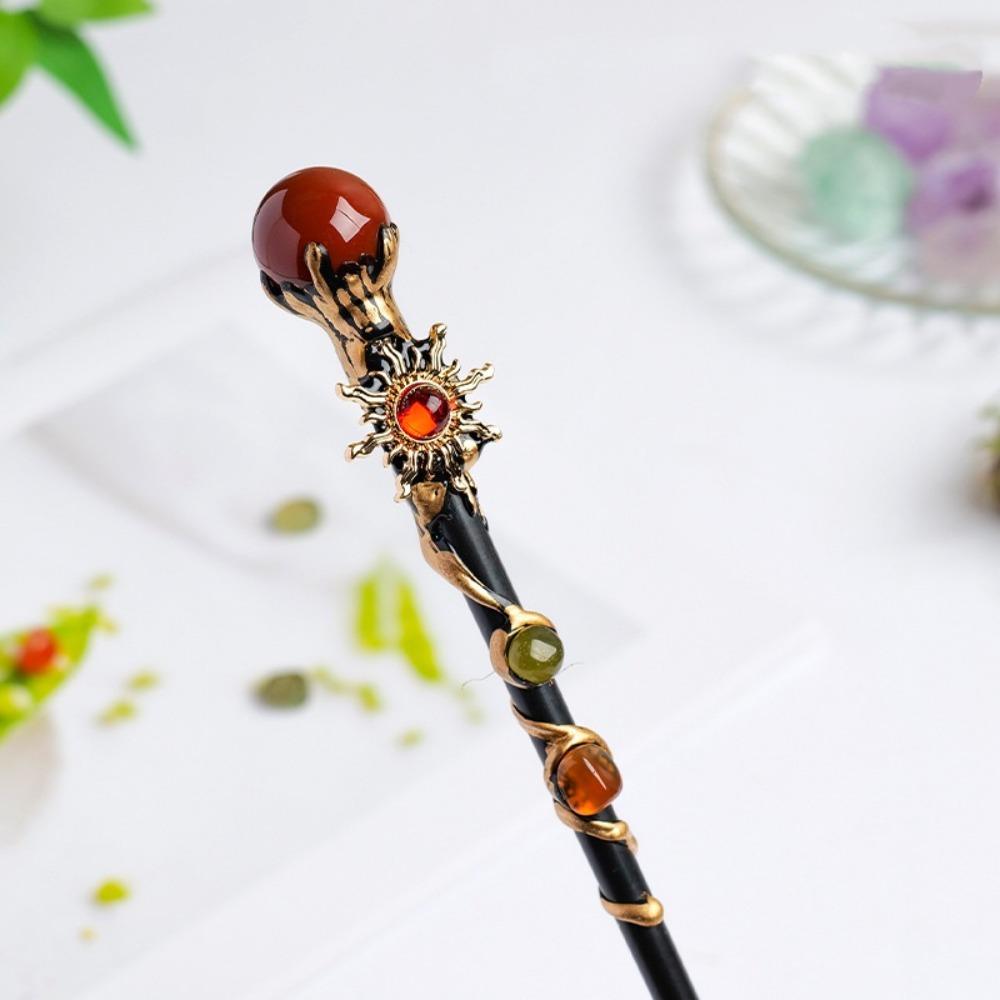 DIY Handmade Fairy Stick Halloween Prop Magic Scepter Creative Crystal Magic Wand Holiday Gift