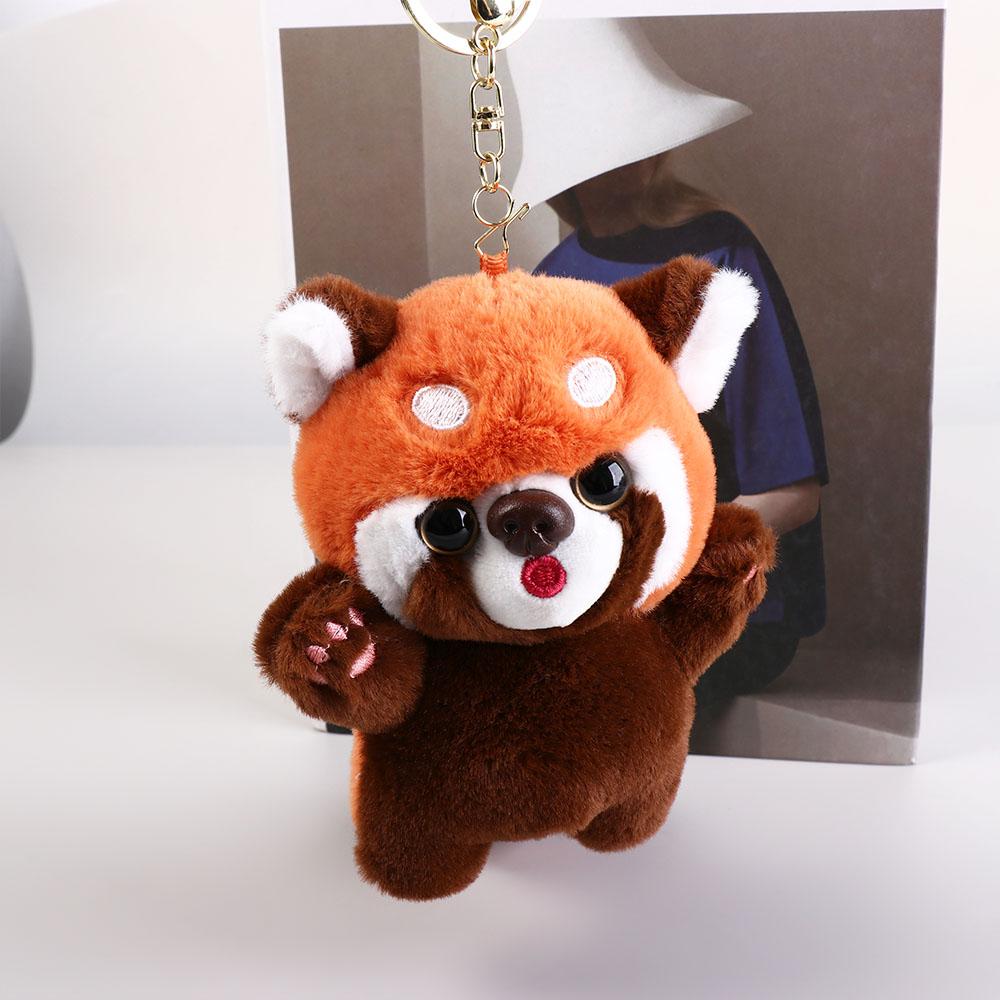 

Игрушки Kawaii Animal Plush Подвеска Cartoon Red Panda Plushies Подвеска Red Panda Plush Брелок для ключей Kids red panda