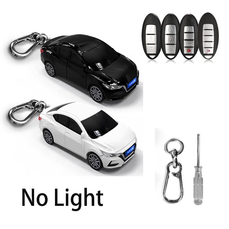 

Personalized Creative For Nissan Sylphy Car Model Key Case For Qashqai J11 J10 X Trail T32 Remote Car Key Cover Fob Keychain Bag White