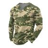Herren Tarnung Langarmshirt Lässig für den Alltag