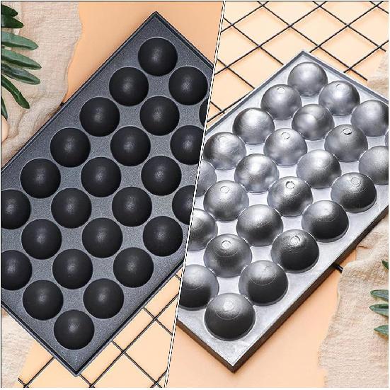 Zerodeko Takoyaki Pan, 28 Takoyaki Maker Baking Pan Japanese Octopus Meatball Grill Pan Egg Mold Tray Plate for Home Kitchen Cake Cooking Tool