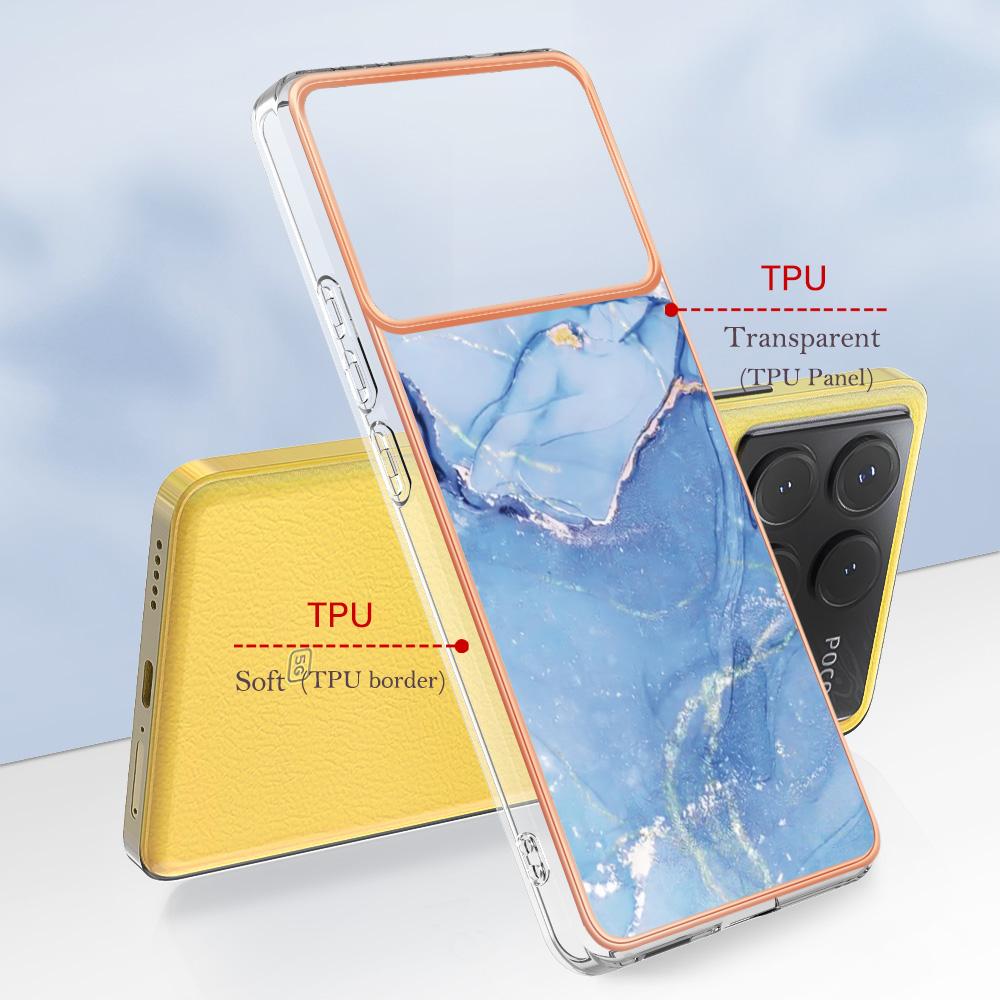 YB IMD Series-16 Style-E For Xiaomi Poco X6 Pro 5G/Redmi K70E 5G TPU Case Electroplating Edge Phone Cover