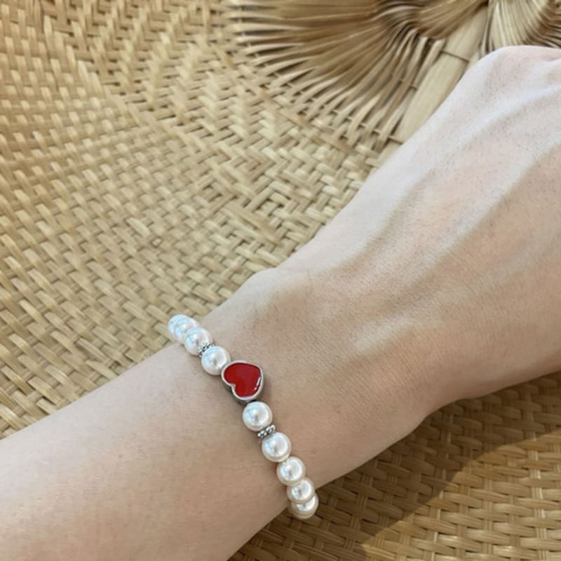 Sophiamor Red silver heart br