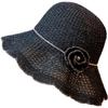 Korean-style Summer Wavy Edge Floral Hollow Breathable Sun-shading Fisherman Hat for Women, Suitable for Spring and Autumn, Foldable Beach Sun Hat