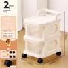 Multi-Layer Transparent Trolley Storage Shelf Trolley Organizer Drawer-Type Rolling Storage Mobile Cosmetics Snack Storage Rack