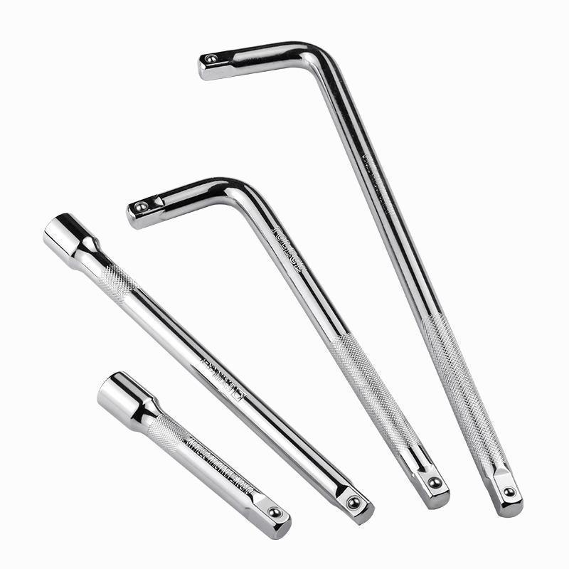 1/2'' Non-Deforming Large L-Shaped Ratchet Wrench & Short Power Extension Bar