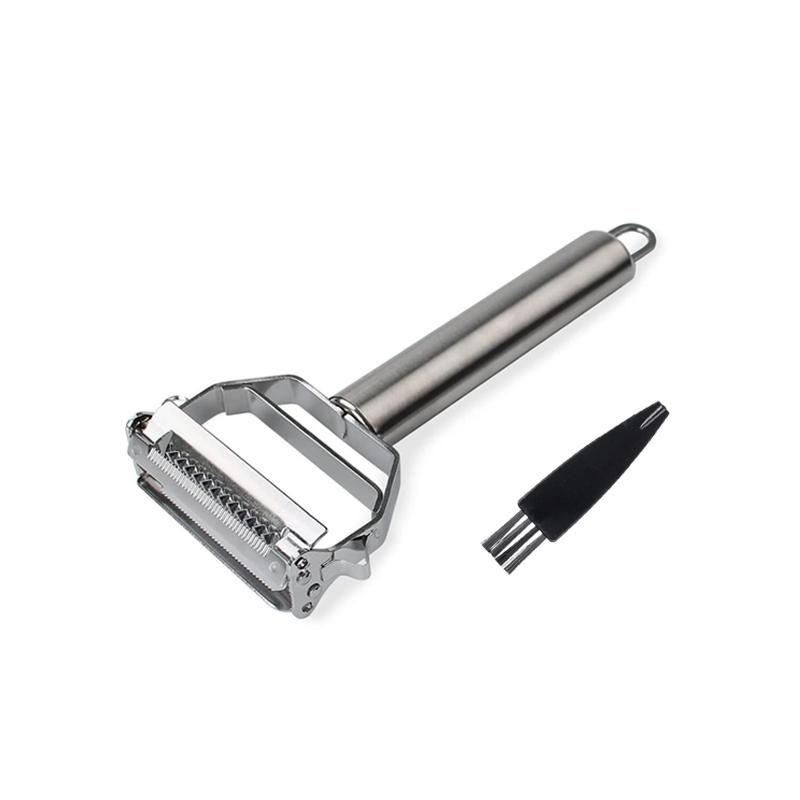 Stainless Steel Vegetable Peeler 4-in-1 Multi-Function kitchens accessories with clean brush for Potato Carrot Cucumber