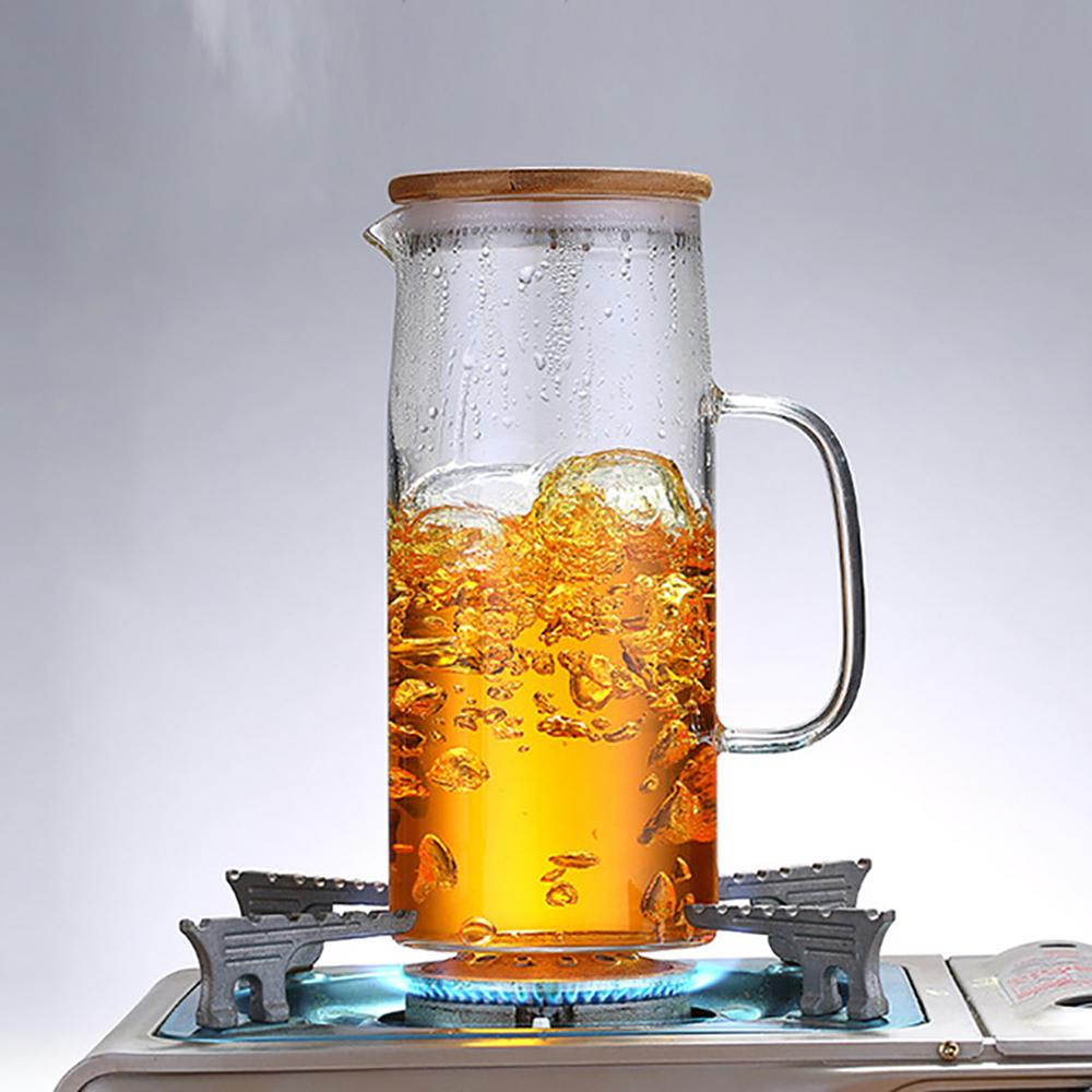 Tepelně odolná skleněná konvice pro domácnost s velkou kapacitou skleněné konvice na džus Nordic kreativní jednoduchá chladná bílá konvice na čaj