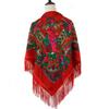 Vintage Russian Square Tassel Shawl Scarf