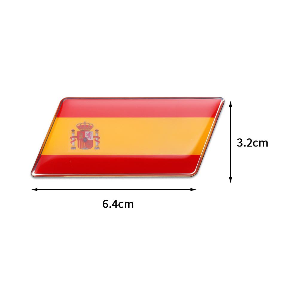 Car Front Grille Badge Body Trunk Sticker Decoration Australia Poland Germany Turkey America Italy Spain Sweden Switzerland Flag
