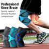 Premium Sports Knee Brace With Silicone Spring Support - Ideal For Running, Fitness & Basketball - Breathable Nylon