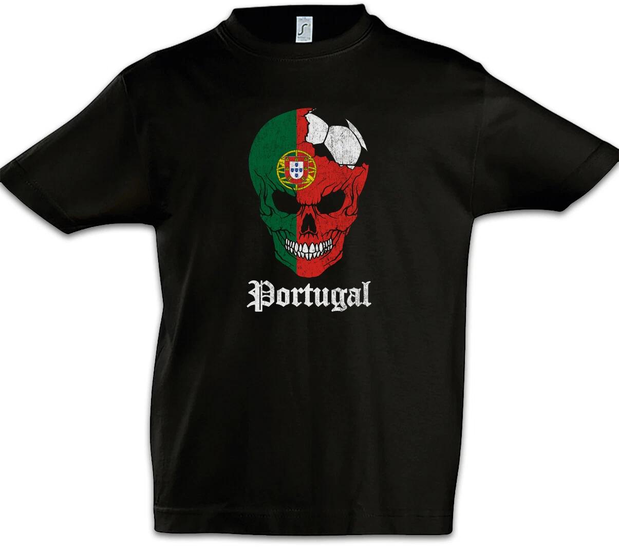 Portugal Football Skull I Kids Boys kids boys T-Shirt Portuguese Football Flag 150