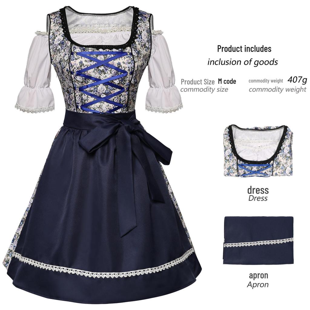 Bavarian Oktoberfest Women's Costume Set - Halloween Carnival Outfit