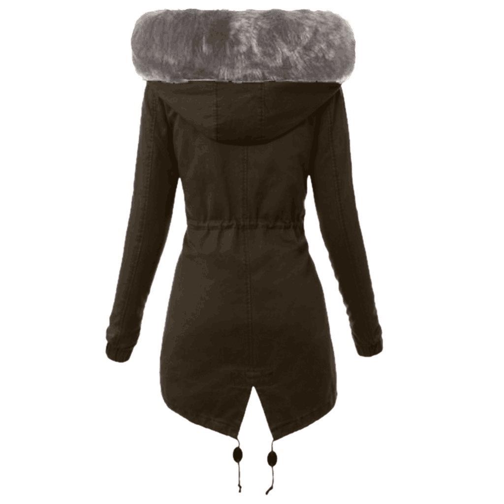 European Size Women's Mid-length Hooded Cotton Parka Coat - Winter Warmth