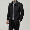 Firstview Men's Business Casual Mid-Length Wool Blend Overcoat FV24D1112