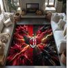 Tappeto in Flanella Stampato AC Milan Antiscivolo Morbido Poliestere Tappeto per Pavimento Tappetino Decorativo da Interno per Camera da Letto Soggiorno Divano Sala Giochi Decorazione Casa
