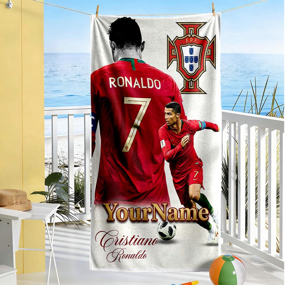 Cristiano Ronaldo Vlastní Jméno Plážová Osuška Super Měkká & Absorpční Přenosná na PlaváníPlážKempování Cestování Plážové DoplňkyPosilovna