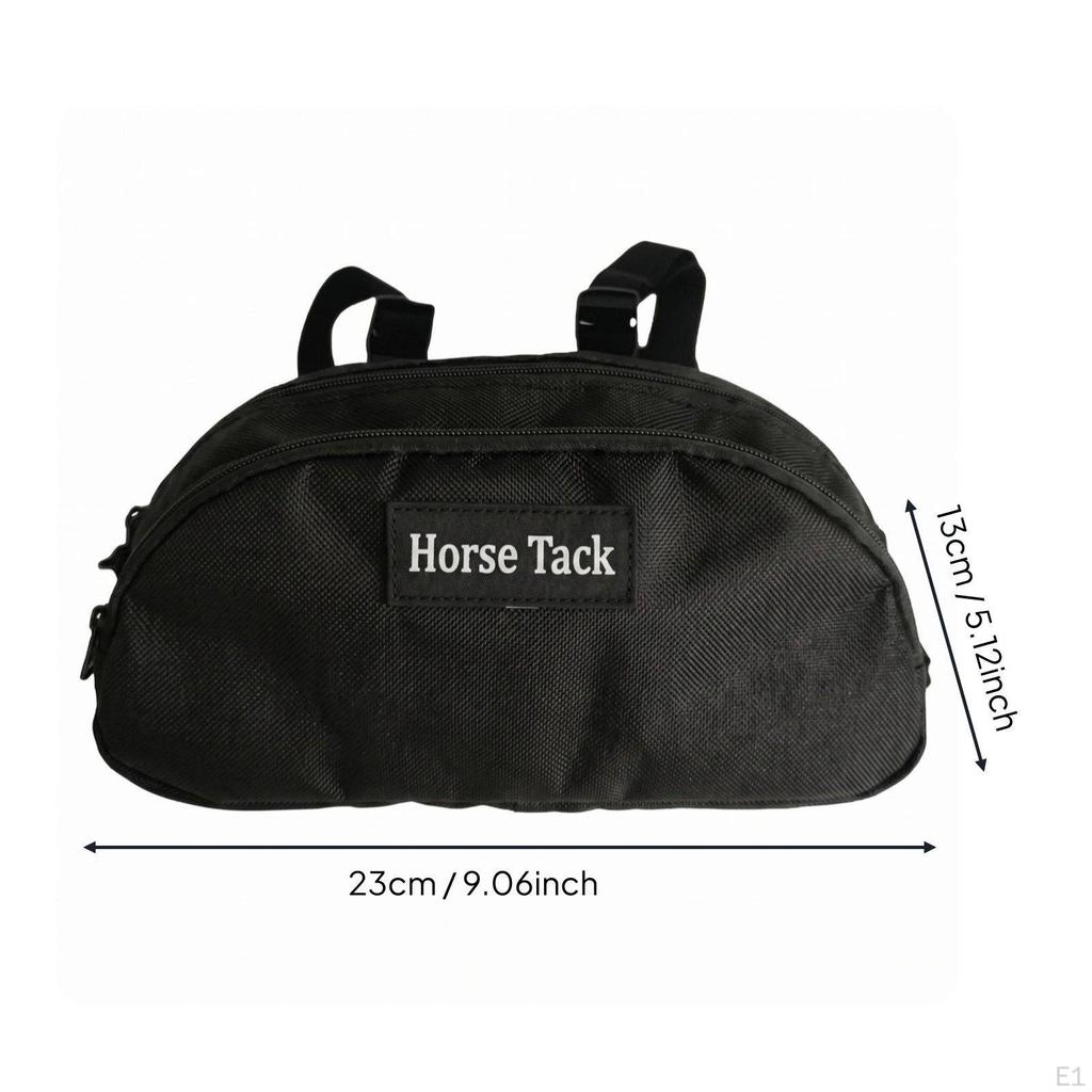 Saddle Bag Portable Pouch Easy to Attach Equestrian Gear for Riders, Outdoor Riding,
