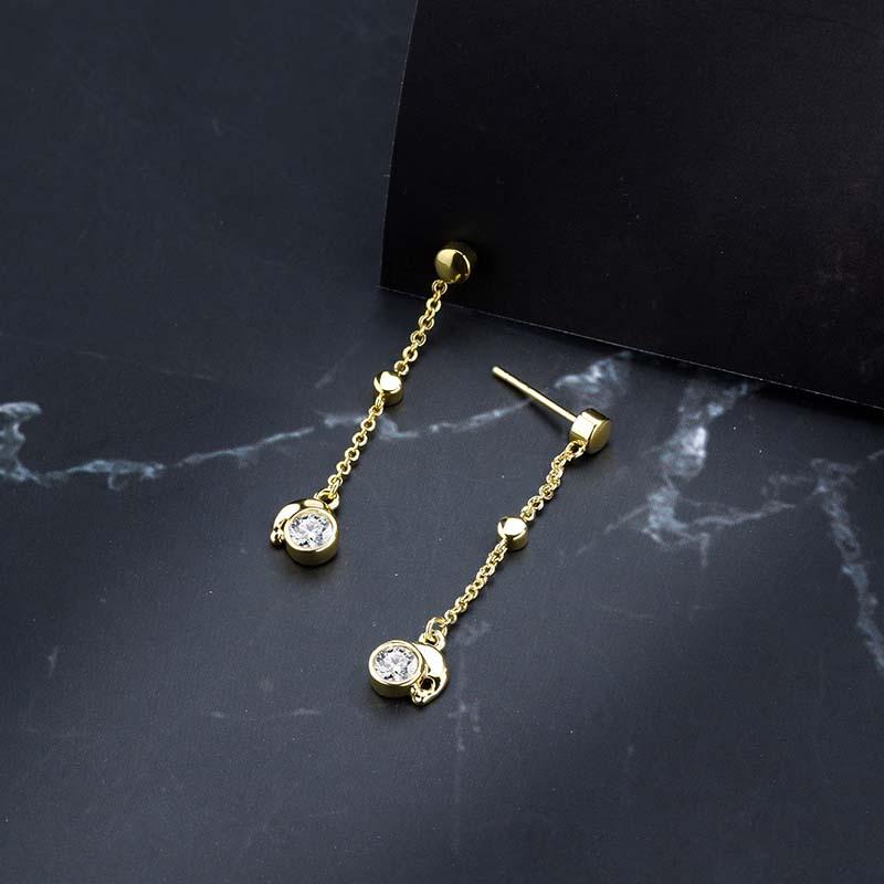 Nádherné Vánoční Náušnice s Třásněmi a Kamínky pro Ženy - Elegantní Zimní Design