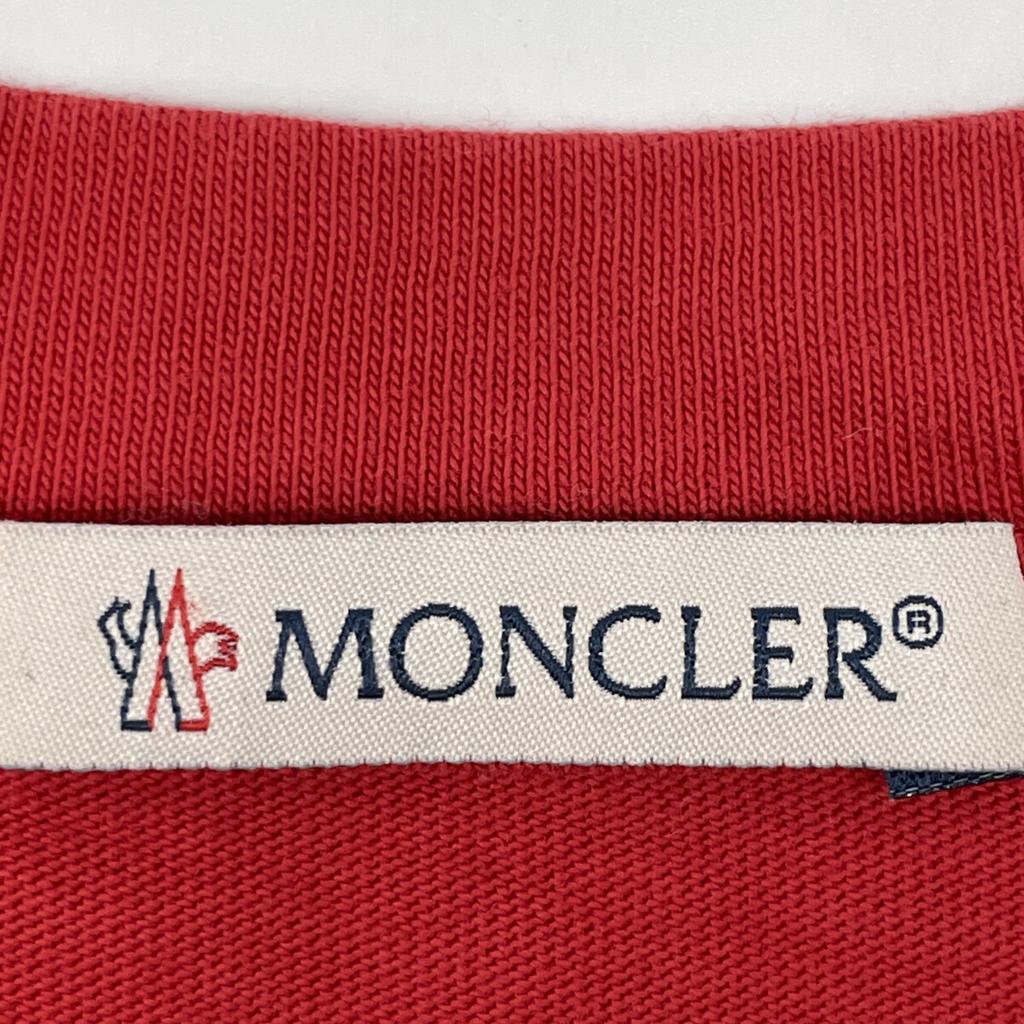 Moncler Red Cotton Logo T-shirt Tops S RedUsed