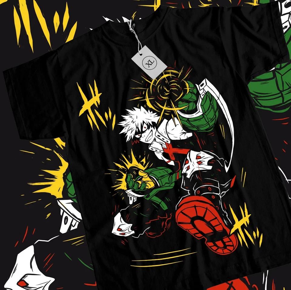 Katsuki Bakugo TShirt Unisexga My Hero Academia Anime Black Tshirt S