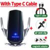 Car Phone Holder Wireless Charger for IPhone 12 13 14 Pro Max Samsung S22 S21 S10 Phone Car Charger 50W Wireless Fast Charging