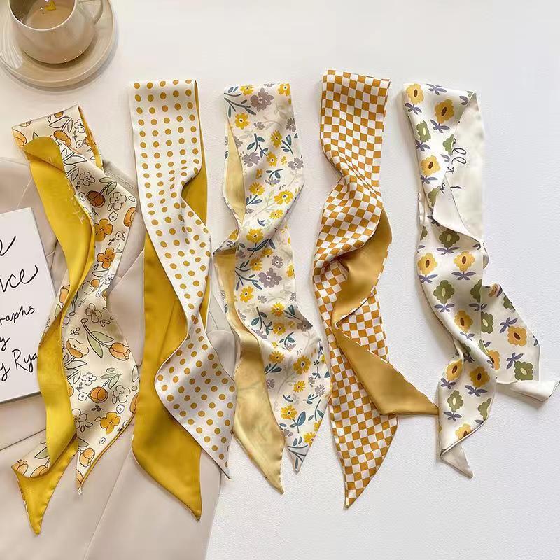 Multifunctional Floral Printed Hair Band Headwear Scarves 6.5cm*90cm