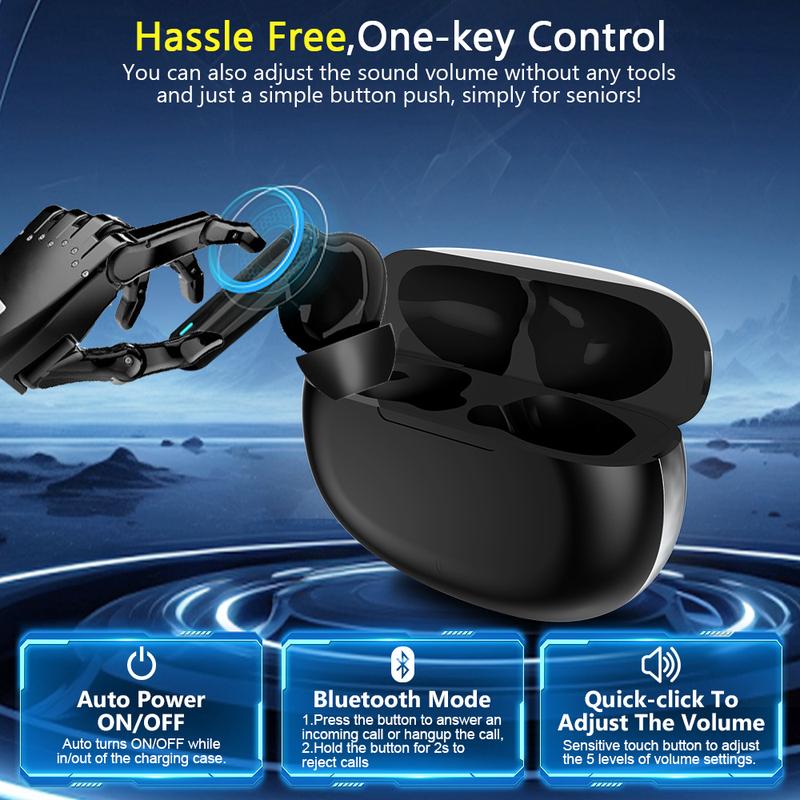 Bluetooth Hearing Aids 32-Channel Digital Hearing Aid Clear Audio Sound Amplifier with Noise Cancelling Audifonos