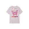 Nike Sportkleding Letterprint Ronde Hals Casual Vintage Korte Mouw T-shirt Dames Tops Grijs Paars FQ8874-019