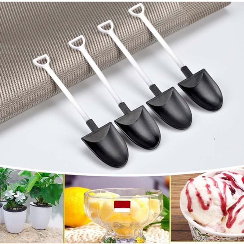50Pcs/Bag Plastic Disposable Mini Shovel Spoon Potted Cake Ice Cream Garden Party Supply Gadget