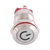 4 Pin Water Proof 12mm Metal Button Switch Power Shaped LED Self Lock Switch(Blue 9~30V)