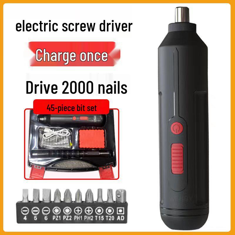 Rechargeable Multifunctional Mini Electric Screwdriver Set for Household Use
