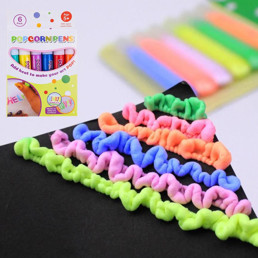 6er-Pack Blasenstifte, Popcorn-Stifte, Schaumstifte, Bullet Journal Magie-Stifte, Aquarellstifte, Kritzelstifte, Aquarellstifte