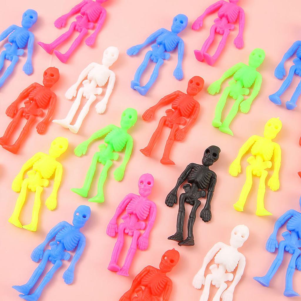 Skeleton Stretch Toy, Soft TPR Rubber Stress-Relief Toy For Kids And Adults(Random Color)