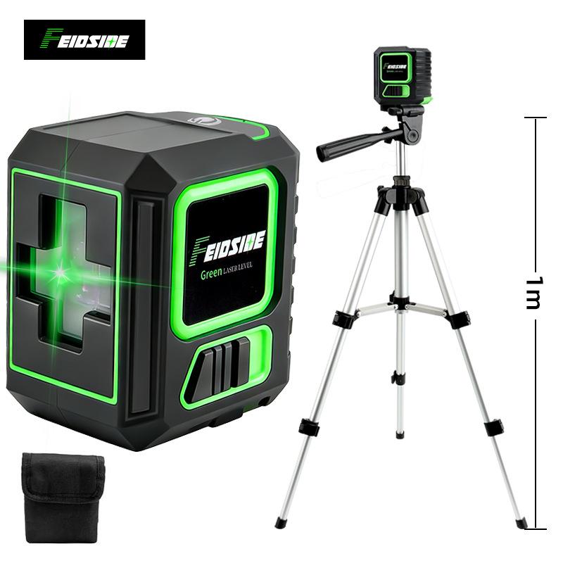 High-Precision Mini Green Laser Level: 2-Line, Outdoor Visible, Strong Infrared Light Marker