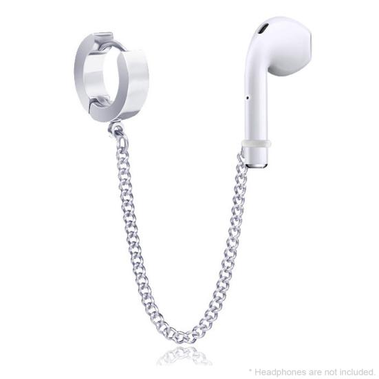 Stylish Wireless Earphones Titanium Steel Protective Chain Earrings for AirPods