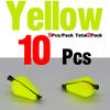 MNFT 10Pcs Float Foam Tear Drop Strike Indicator Fluorescent Yellow  Red Float Foam Clip Type Fly Fishing Float Accesories