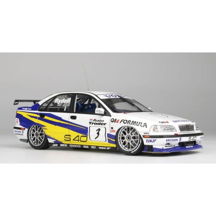 Platz NuNu Volvo S40 1997 BTCC Brown's Hatch Winner 1/24 Scale Model Kit PN24034HE, 189mm, with 3D-Printed Front Grill & Bonnet Pins